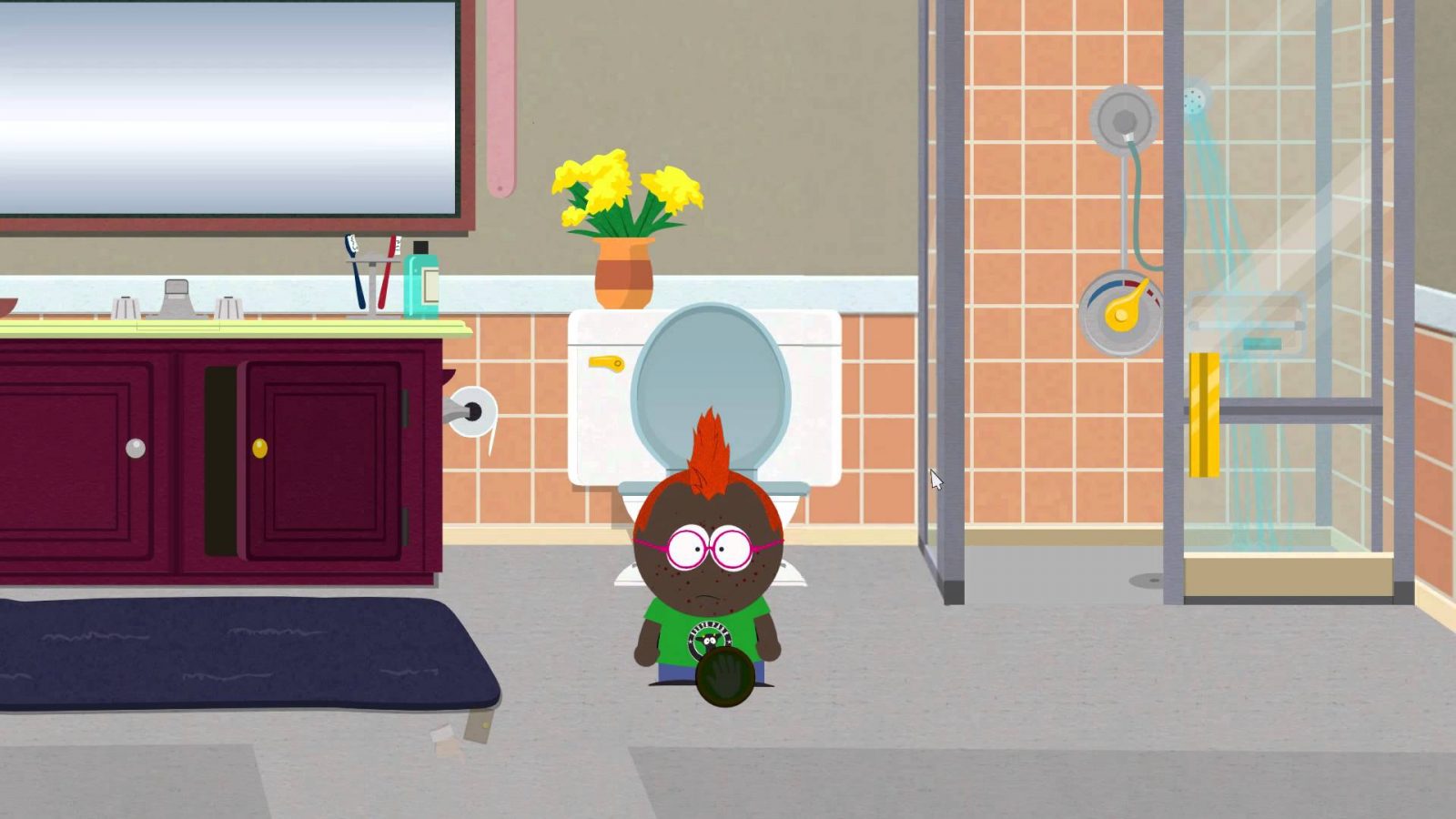Farting In The Shower And Pooping. Only in South Park